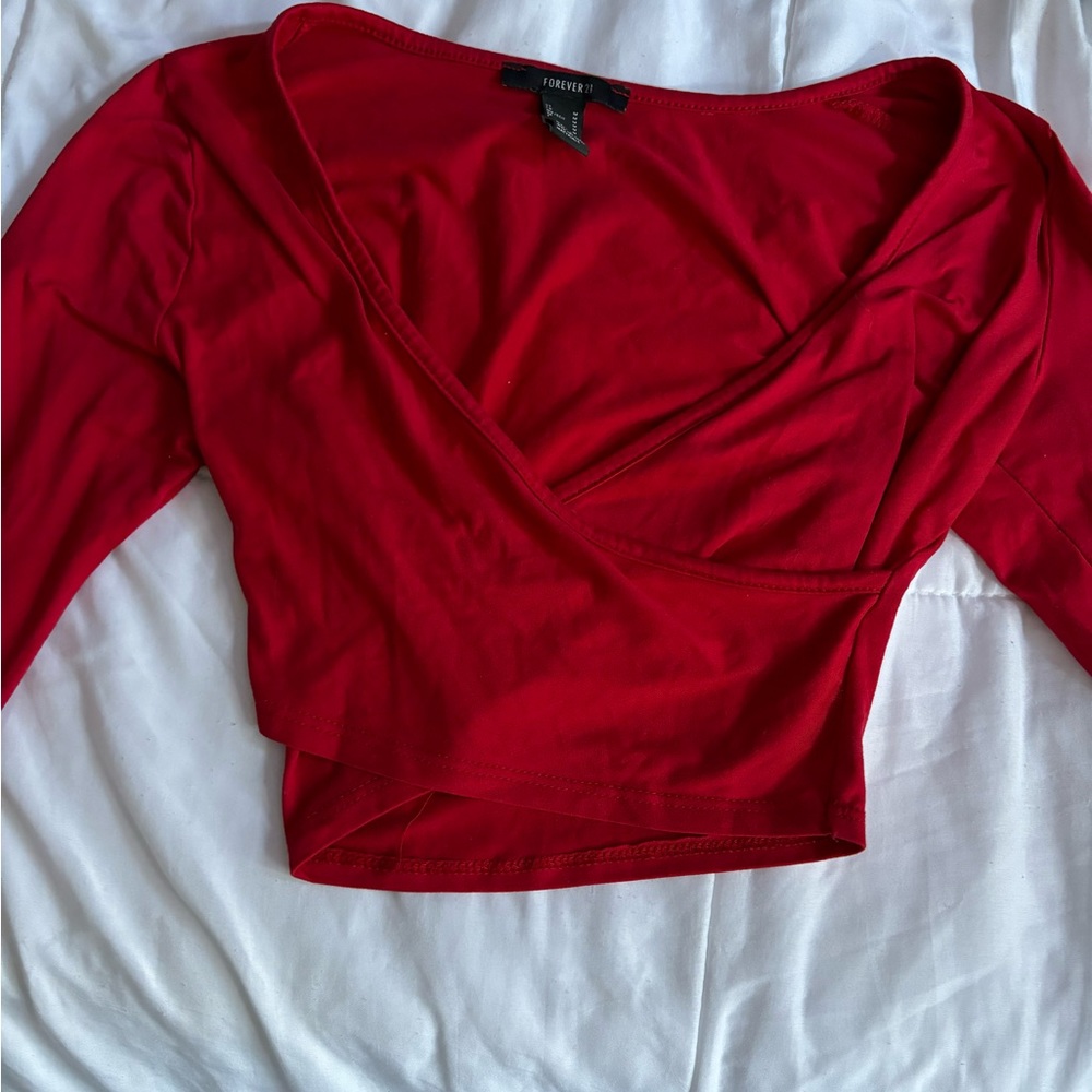 Red forever 21 top
